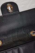 FWRD Renew Chanel Vintage Jumbo Caviar Turnlock Single Flap Bag in Black, view 7, click to view large image.