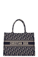 FWRD Renew Dior Book Tote Bag in Black, view 1, click to view large image.