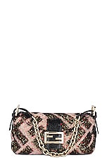 FWRD Renew Fendi Sequin Shoulder Bag in Pink, view 1, click to view large image.