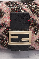 FWRD Renew Fendi Sequin Shoulder Bag in Pink, view 6, click to view large image.