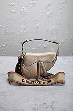 FWRD Renew Dior Saddle Bag in Gold, view 2, click to view large image.