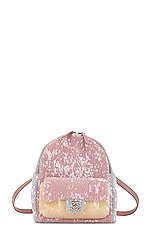 FWRD Renew Chanel Sequin Waterfall Backpack in Multi, view 1, click to view large image.