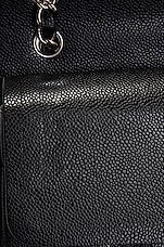 FWRD Renew Chanel Quilted Caviar Double Flap Chain Shoulder Bag in Black, view 7, click to view large image.