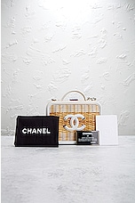 FWRD Renew Chanel 2019 Raffia Rattan Filigree Vanity Bag in Neutral, view 10, click to view large image.