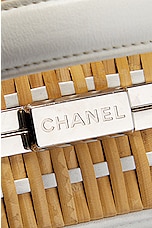 FWRD Renew Chanel 2019 Raffia Rattan Filigree Vanity Bag in Neutral, view 6, click to view large image.