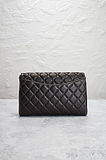 FWRD Renew Chanel Lambskin Quilted Flap Chain Shoulder Bag in Gray, view 3, click to view large image.