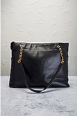 FWRD Renew Chanel Vintage Caviar Front Pocket Shoulder Bag in Black, view 3, click to view large image.