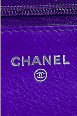FWRD Renew Chanel Quilted Coco Mark Chain Shoulder Bag in Purple, view 5, click to view large image.
