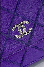 FWRD Renew Chanel Quilted Coco Mark Chain Shoulder Bag in Purple, view 6, click to view large image.
