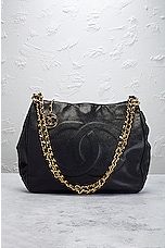 FWRD Renew Chanel Caviar Chain Shoulder Bag in Black, view 2, click to view large image.