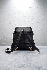 FWRD Renew Chanel Caviar Triple Coco Turnlock Chain Backpack in Black, view 3, click to view large image.