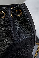 FWRD Renew Chanel Caviar Triple Coco Turnlock Chain Backpack in Black, view 7, click to view large image.