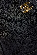 FWRD Renew Chanel Caviar Triple Coco Turnlock Chain Backpack in Black, view 9, click to view large image.