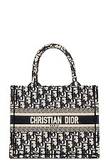 FWRD Renew Dior Book Tote Bag in Black, view 1, click to view large image.