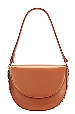 FWRD Renew Stella McCartney Medium Frayme Flap Shoulder Bag in Brick, view 1, click to view large image.