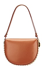 FWRD Renew Stella McCartney Medium Frayme Flap Shoulder Bag in Brick, view 2, click to view large image.