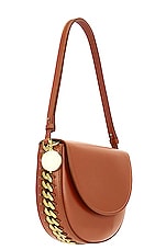 FWRD Renew Stella McCartney Medium Frayme Flap Shoulder Bag in Brick, view 3, click to view large image.