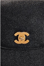 FWRD Renew Chanel Turnlock Flap Tote Bag in Black, view 6, click to view large image.