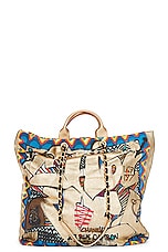 FWRD Renew Chanel Graffiti Printed Canvas Street Tote Bag in Multi, view 1, click to view large image.