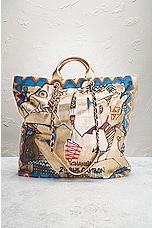 FWRD Renew Chanel Graffiti Printed Canvas Street Tote Bag in Multi, view 2, click to view large image.