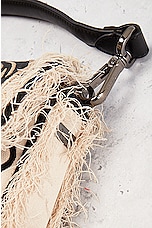 FWRD Renew Fendi Floral Embroidered Baguette Bag in Black & White, view 9, click to view large image.
