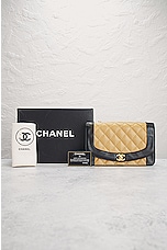 FWRD Renew Chanel Quilted Lambskin Shoulder Bag in Beige, view 10, click to view large image.