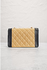 FWRD Renew Chanel Quilted Lambskin Shoulder Bag in Beige, view 3, click to view large image.
