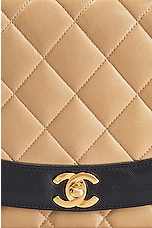 FWRD Renew Chanel Quilted Lambskin Shoulder Bag in Beige, view 6, click to view large image.