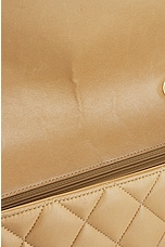 FWRD Renew Chanel Quilted Lambskin Shoulder Bag in Beige, view 7, click to view large image.