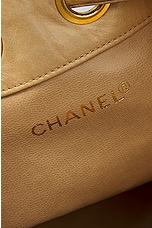 FWRD Renew Chanel Raffia CC Bucket Bag in Brown, view 5, click to view large image.