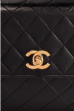 FWRD Renew Chanel Vintage Black Top Handle Quilted Shoulder Bag in Black, view 6, click to view large image.