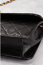 FWRD Renew Chanel Vintage Black Top Handle Quilted Shoulder Bag in Black, view 9, click to view large image.