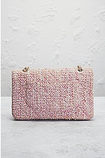 FWRD Renew Chanel Quilted Double Flap Chain Shoulder Bag in Pink, view 3, click to view large image.