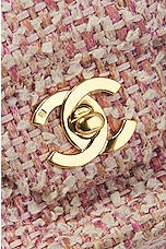 FWRD Renew Chanel Quilted Double Flap Chain Shoulder Bag in Pink, view 6, click to view large image.