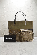 FWRD Renew Chanel Fringe Tote Bag in Green, view 10, click to view large image.