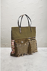FWRD Renew Chanel Fringe Tote Bag in Green, view 4, click to view large image.