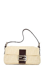 FWRD Renew Fendi Mama Baguette Shoulder Bag in Cream, view 1, click to view large image.