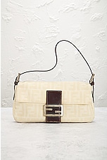 FWRD Renew Fendi Mama Baguette Shoulder Bag in Cream, view 2, click to view large image.