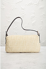 FWRD Renew Fendi Mama Baguette Shoulder Bag in Cream, view 3, click to view large image.