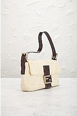 FWRD Renew Fendi Mama Baguette Shoulder Bag in Cream, view 4, click to view large image.