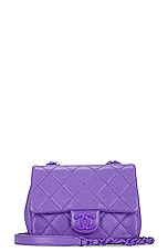 FWRD Renew Chanel Quilted Lambskin Shoulder Bag in Purple, view 1, click to view large image.