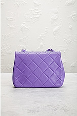 FWRD Renew Chanel Quilted Lambskin Shoulder Bag in Purple, view 3, click to view large image.