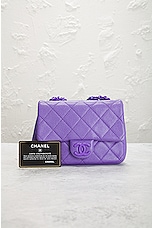 FWRD Renew Chanel Quilted Lambskin Shoulder Bag in Purple, view 9, click to view large image.