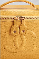 FWRD Renew Chanel Vintage Caviar CC Vanity Bag in Yellow, view 6, click to view large image.
