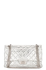 FWRD Renew Chanel Metallic Re-Issue 2.55 Flap Bag in Silver, view 1, click to view large image.