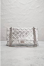 FWRD Renew Chanel Metallic Re-Issue 2.55 Flap Bag in Silver, view 2, click to view large image.