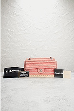 FWRD Renew Chanel Quilted Jute Chain Flap Shoulder Bag in Pink, view 10, click to view large image.