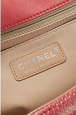 FWRD Renew Chanel Quilted Jute Chain Flap Shoulder Bag in Pink, view 5, click to view large image.