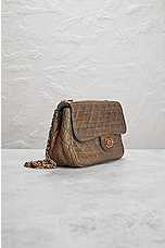 FWRD Renew Chanel Small Jute &quot;Vibrato&quot; Rainbow Coated Canvas Quilted Flap Bag GHW in Multi, view 4, click to view large image.