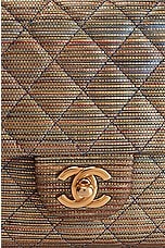 FWRD Renew Chanel Small Jute &quot;Vibrato&quot; Rainbow Coated Canvas Quilted Flap Bag GHW in Multi, view 6, click to view large image.
